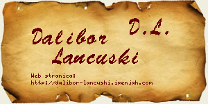Dalibor Lančuški vizit kartica